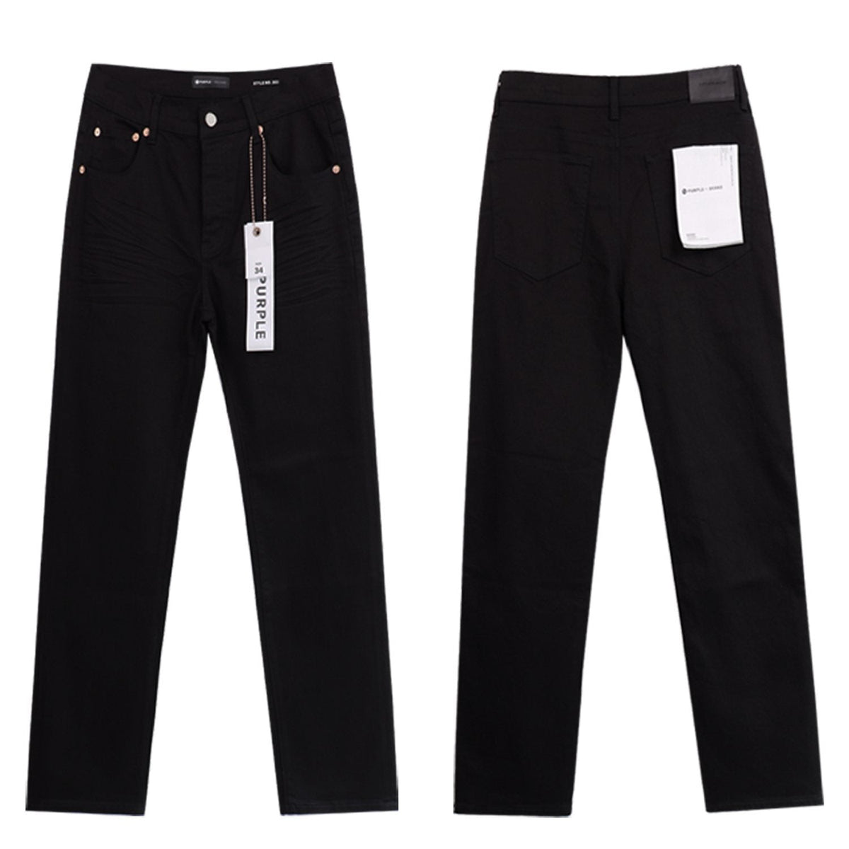 Purple Brand Washed Black Distressed Jeans — hero