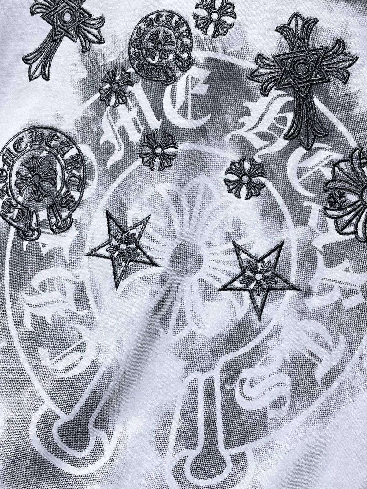 Chrome Hearts Gothic Floral Graphic T-Shirt — detail